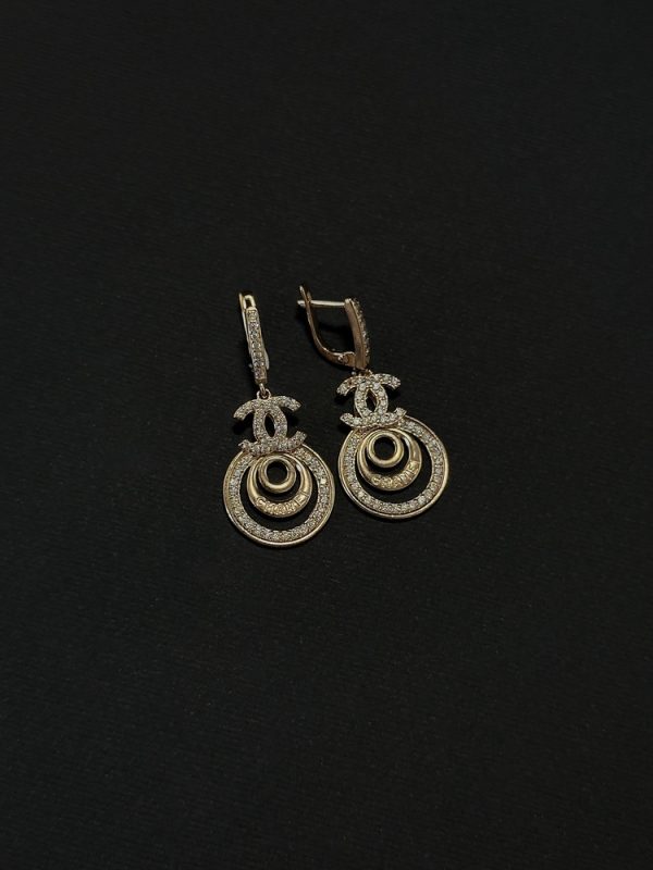 Сережки золоті "Chanel"
