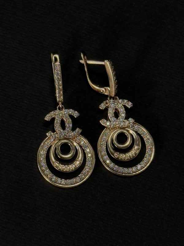 Сережки золоті "Chanel" - Зображення 2