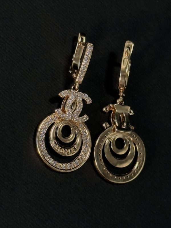 Сережки золоті "Chanel" - Зображення 3