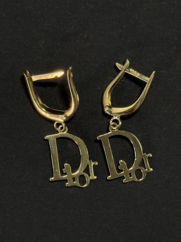 Сережки золоті Dior