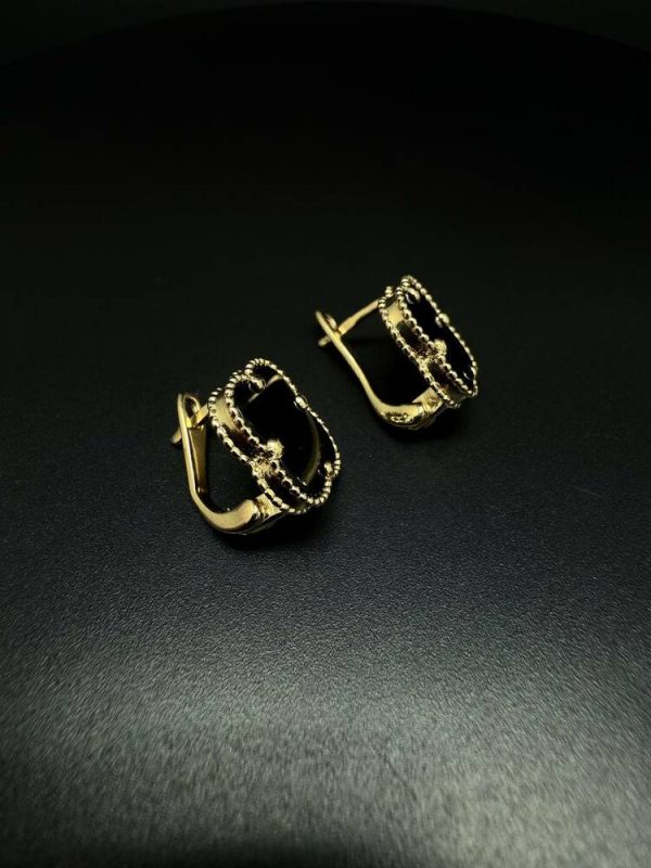 Сережки золоті Van Cleef  "Конюшина" - Зображення 2