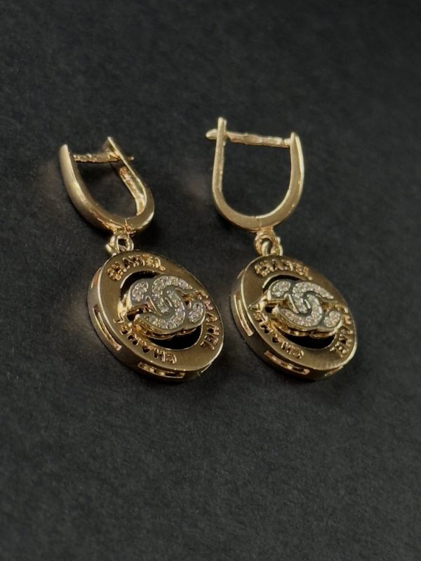 Сережки "Chanel" золоті - Зображення 2