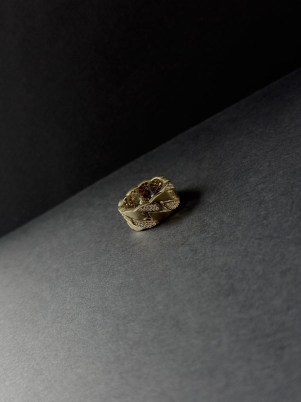 Каблучка золота в стилі "Cuban Link Ring" - Зображення 4