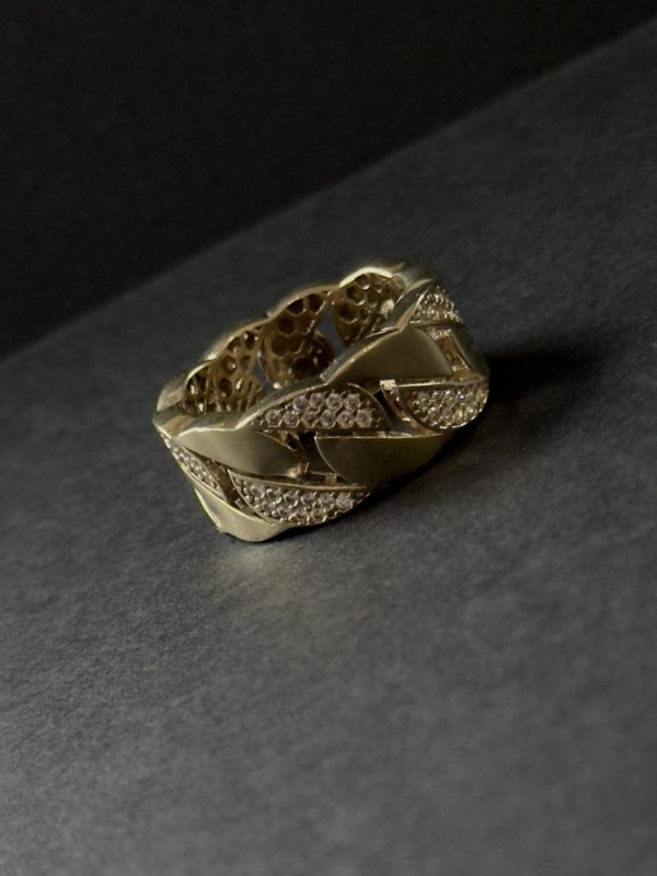Каблучка золота в стилі "Cuban Link Ring" - Зображення 2
