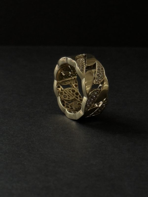 Каблучка золота в стилі "Cuban Link Ring"
