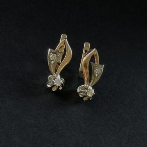 Сережки золоті з камінням