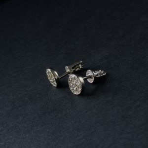 Сережки пусети з білого золота