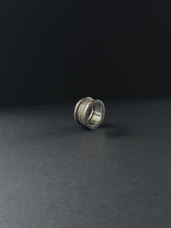 Каблучка з білого золота "Bvlgari" з діамантами - Зображення 4