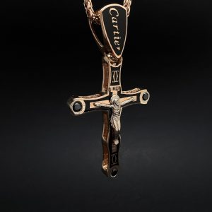Хрест золотий в стилі Cartier