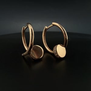 Сережки золоті “Цвях” в стилі Cartier