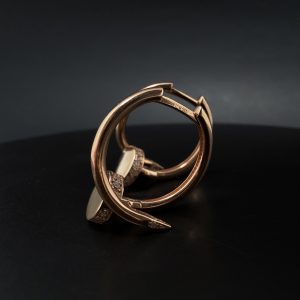 Сережки золоті “Цвях” в стилі Cartier