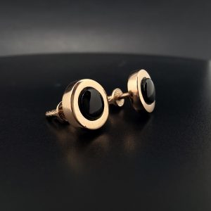Сережи золоті пусети “Buttons” з емаллю