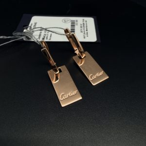 Сережки золоті прямокутні “Cartier”