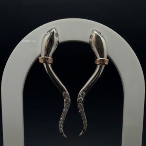 Сережки з діамантами в стилі Damiani Eden