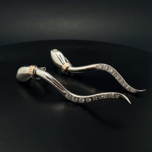 Сережки з діамантами в стилі Damiani Eden