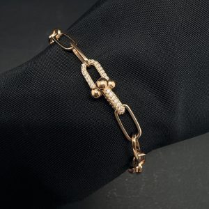 Браслет золотий під стиль Tiffany HardWear