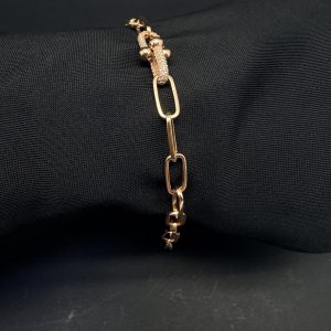 Браслет золотий під стиль Tiffany HardWear