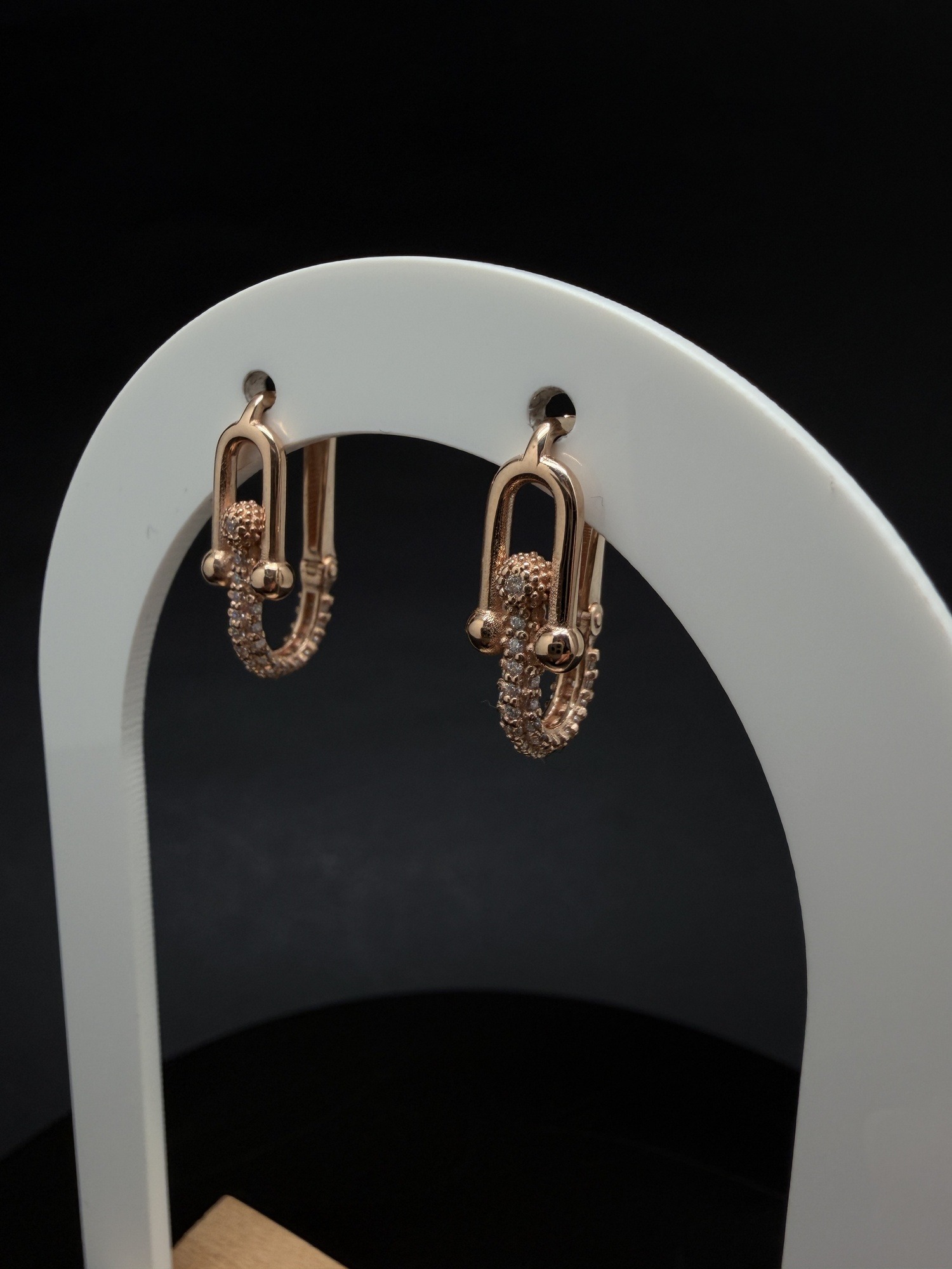 Сережки золоті в стилі "Tiffany Hard Wear" - Зображення 2