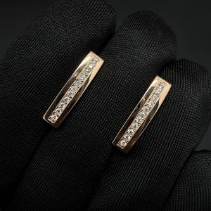 Сережки золоті з доріжкою