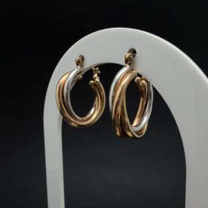 Сережки золоті в стилі “Cartier” Trinity