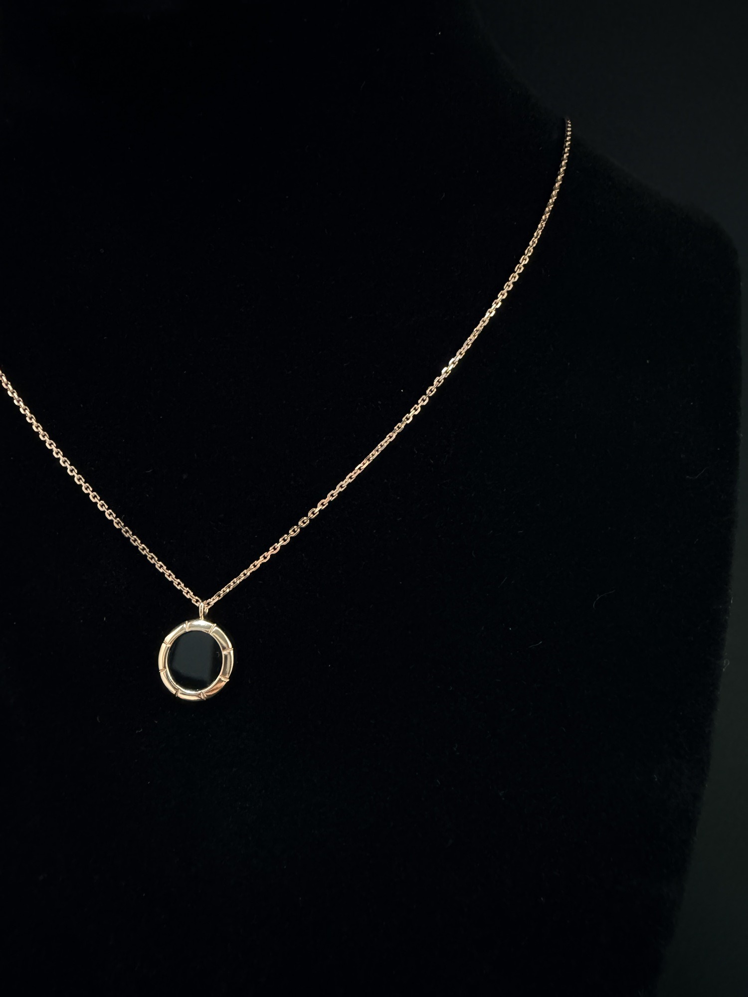 Кольє золоте в стилі "Bvlgari" з оніксом - Зображення 4