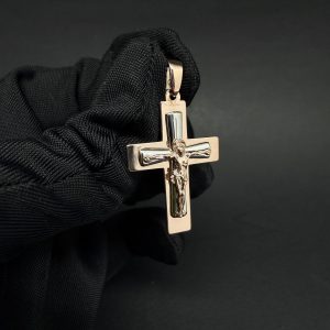 Хрест золотий в комбінованому золоті
